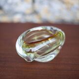 Art glass ashtray, Flavio polished ashtray, collection, glass art, ashtray, vintage
