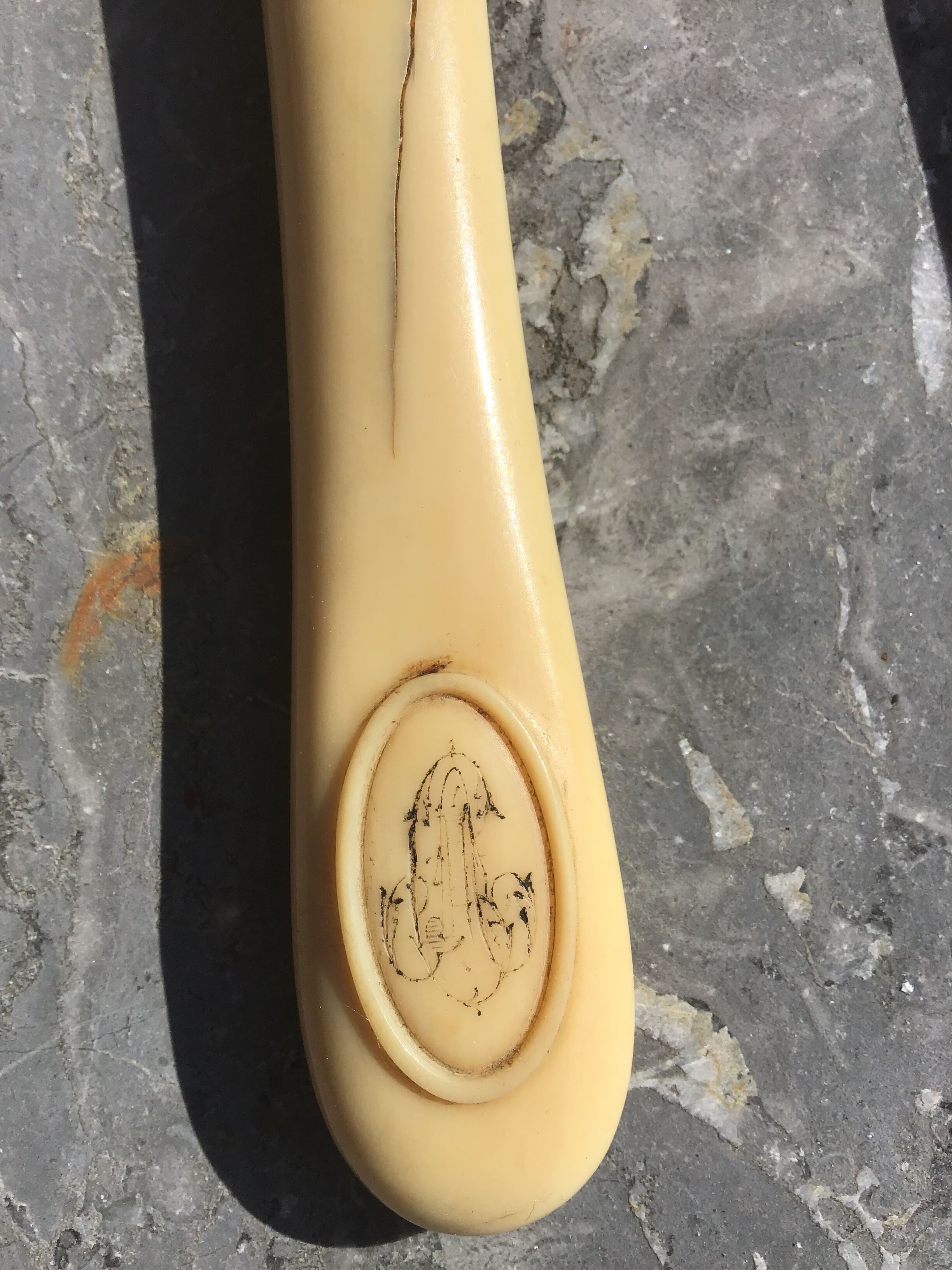 4 ivory handle knives 19 th