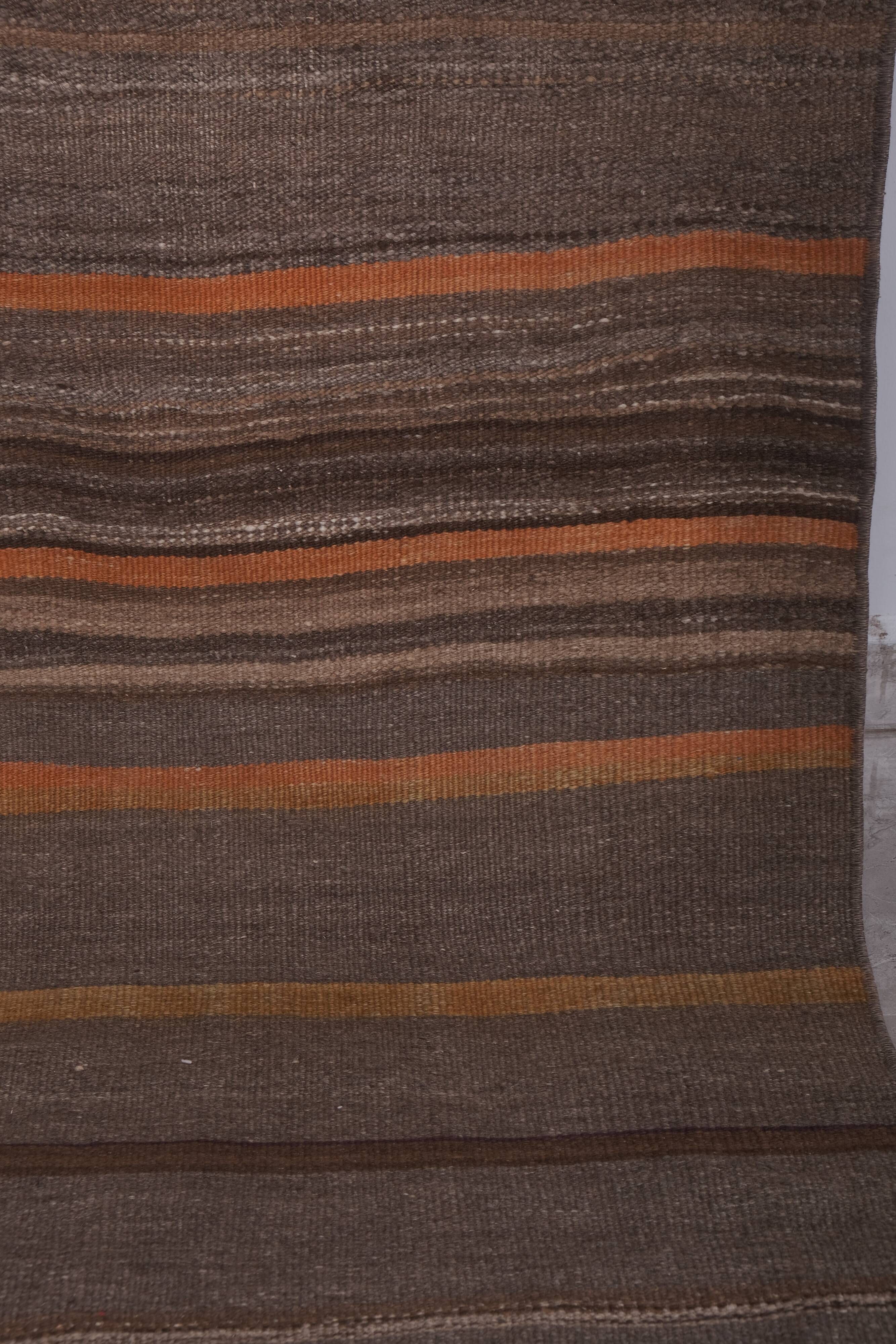 Vintage Turkish rug from Oushak, hand-woven 56x340 cm