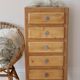 Raw wood chest of drawers