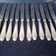 12 WMF knives + silver metal hallmarks from the 1940s