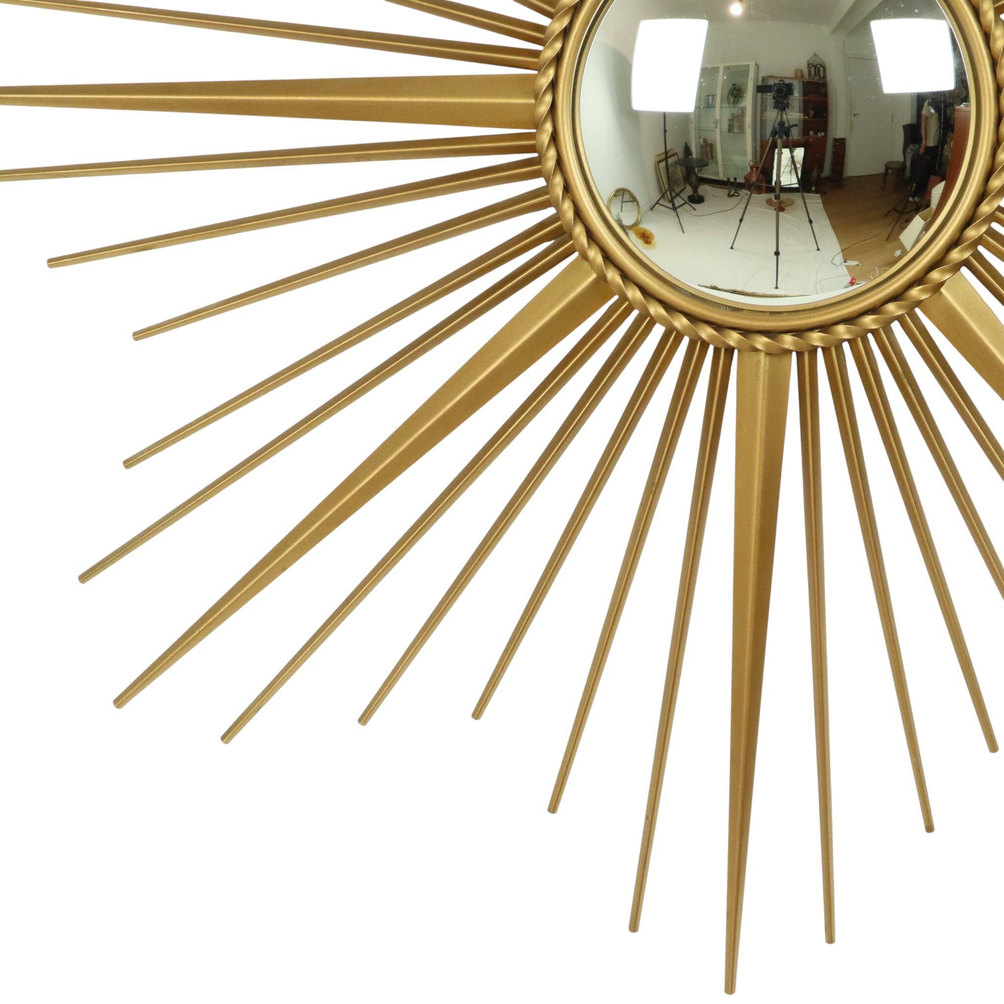 Large Vintage Sun Mirror Chaty Vallauris France 86cm