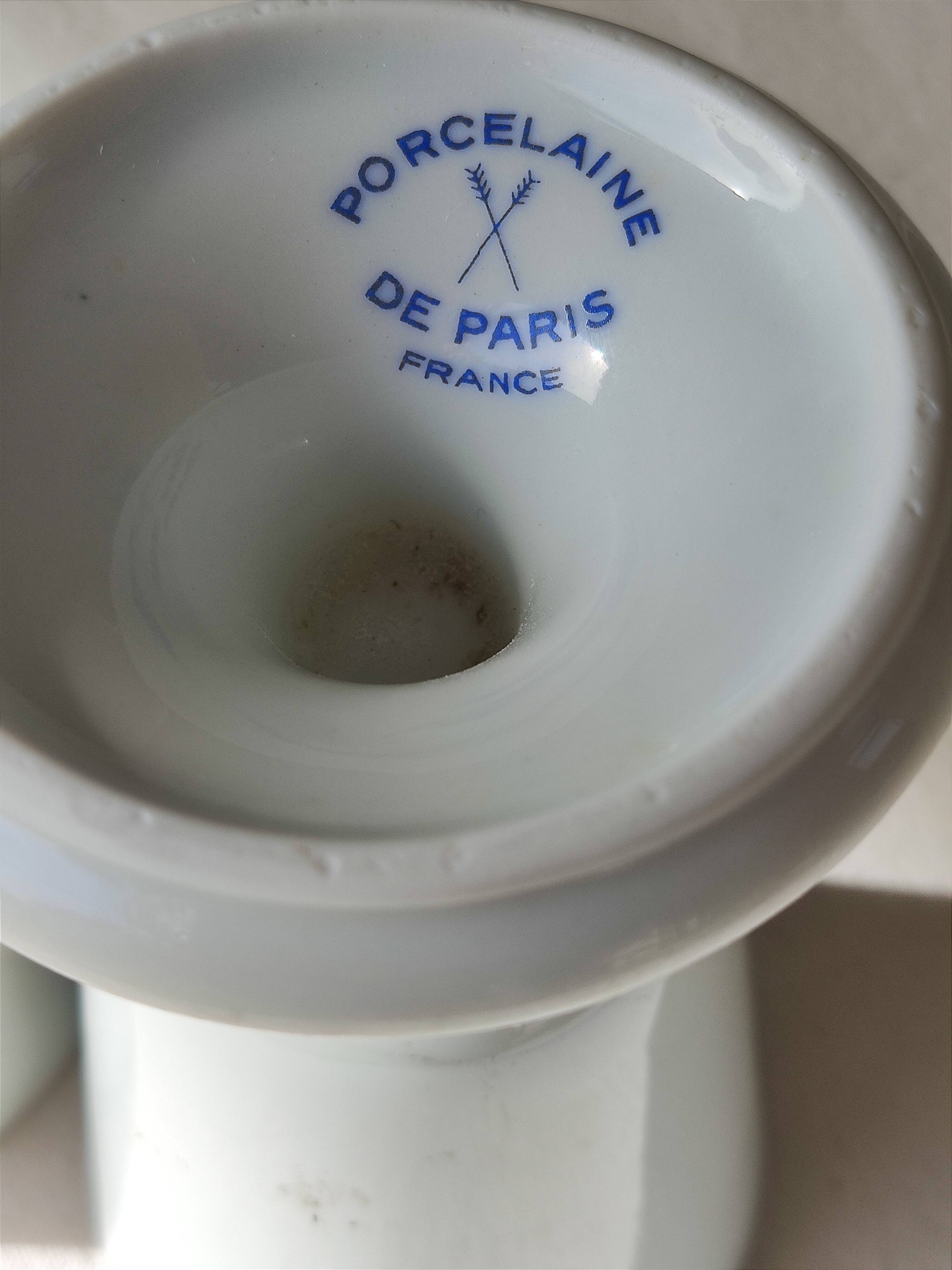 Matching mazagran and cup - paris porcelain