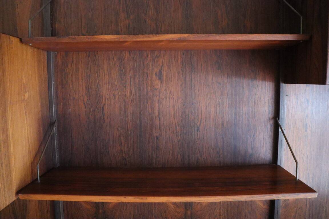 Danish wall bookcase by Thygesen and Sorensen in rosewood, 1960