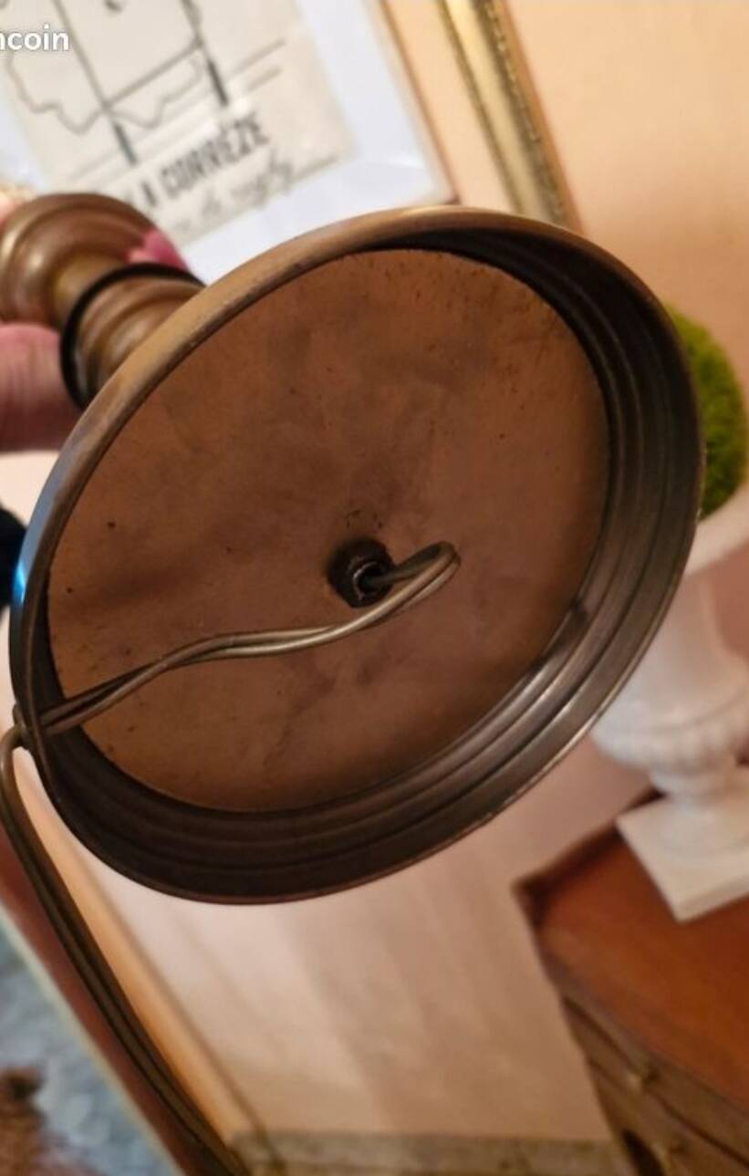 Vintage Brass Candle Holder Lamp - Candle Effect