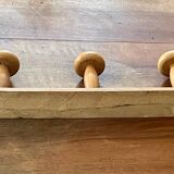 Wooden coat rack with 5 hooks circa 1960