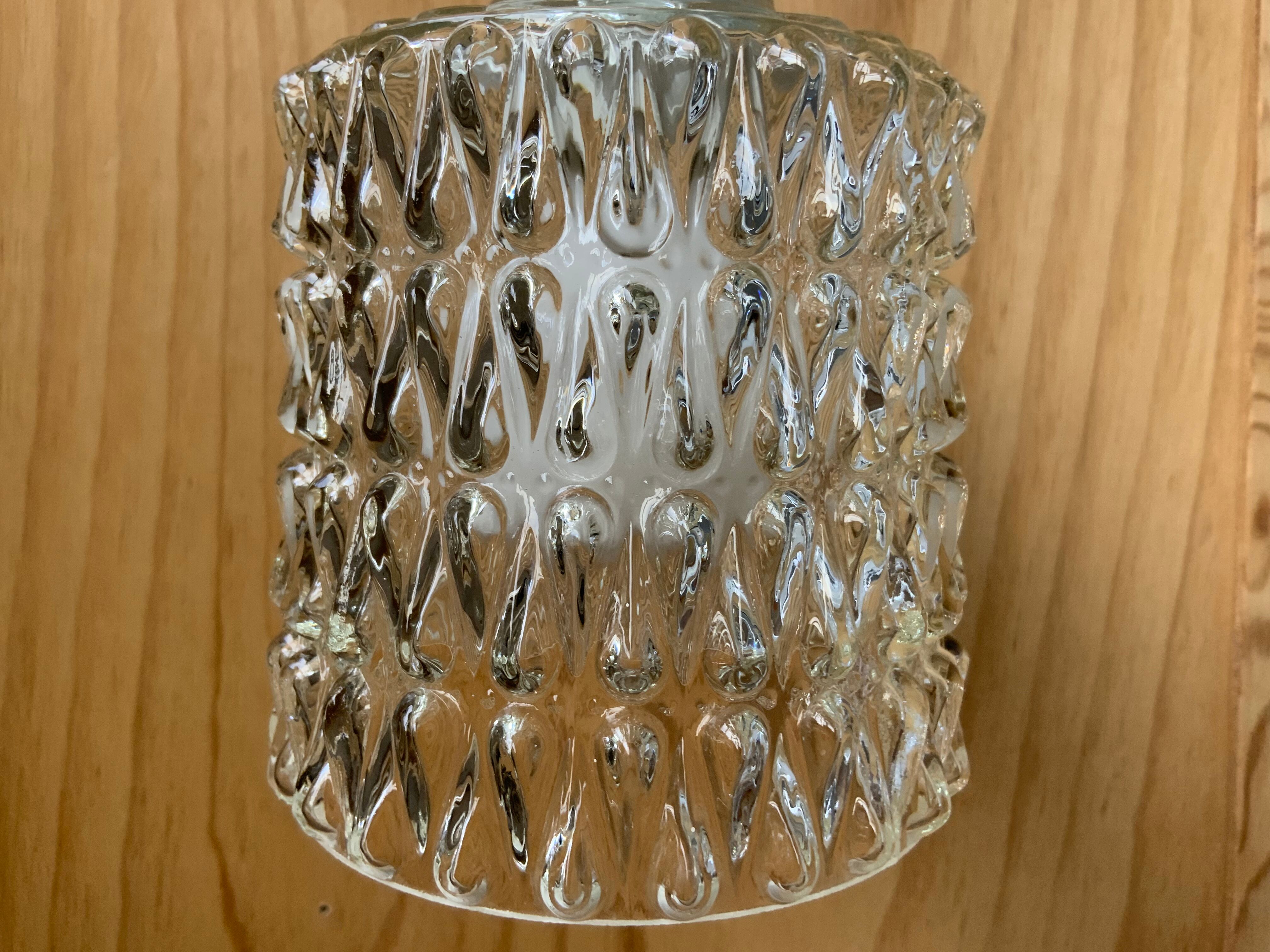 Vintage glass pendant lamp