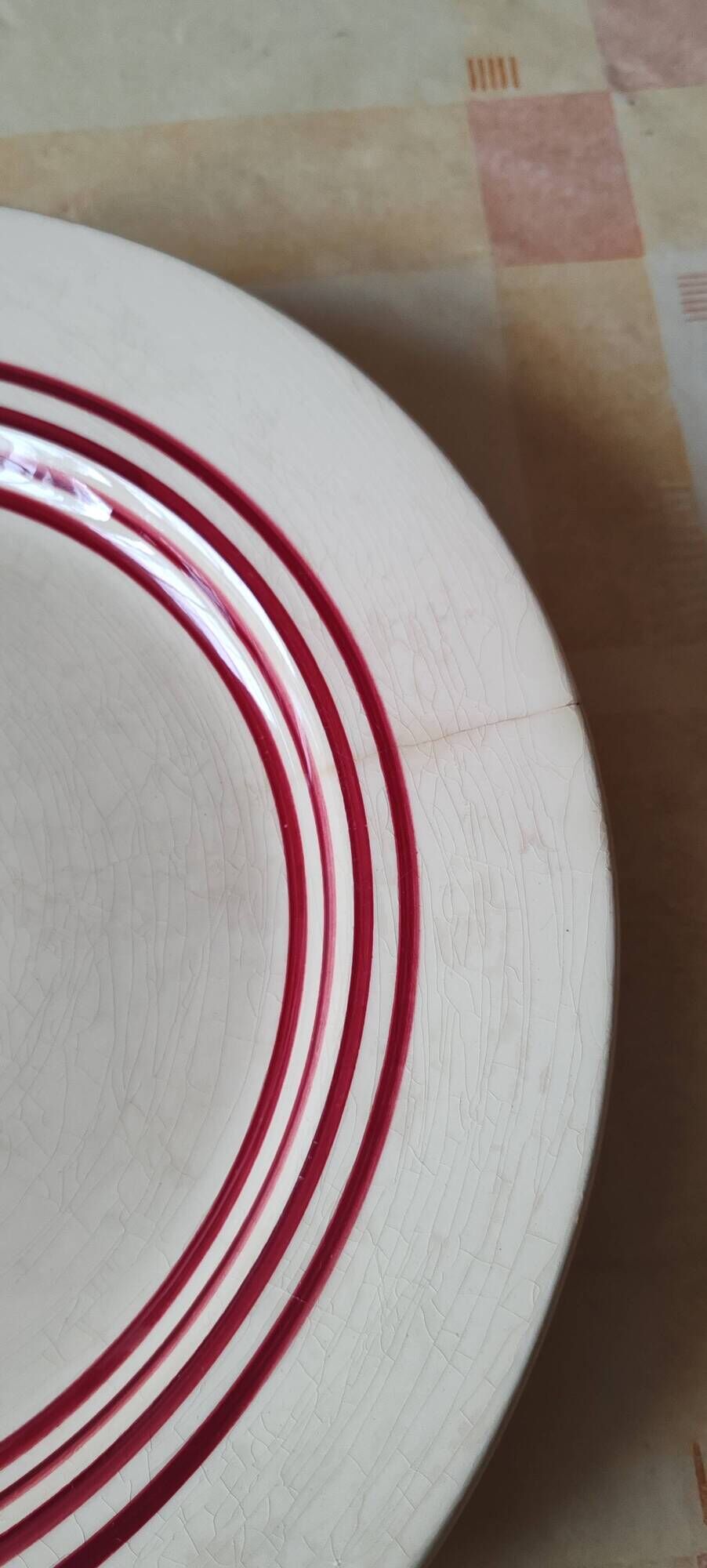 Old Gien earthenware plate