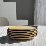 Set of 6 stoneware plates Village France D24