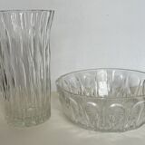 Cup and glass vase