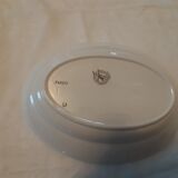 Oval flat faience old Orchies Moulin des Loups decoration PANTIN Blue Iron Earth