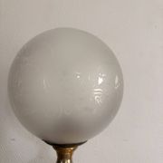 Antique Neo-Classical Empire Lion Balthazar Glass Globe Lamp