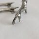 6 vintage lion silver metal knife rests