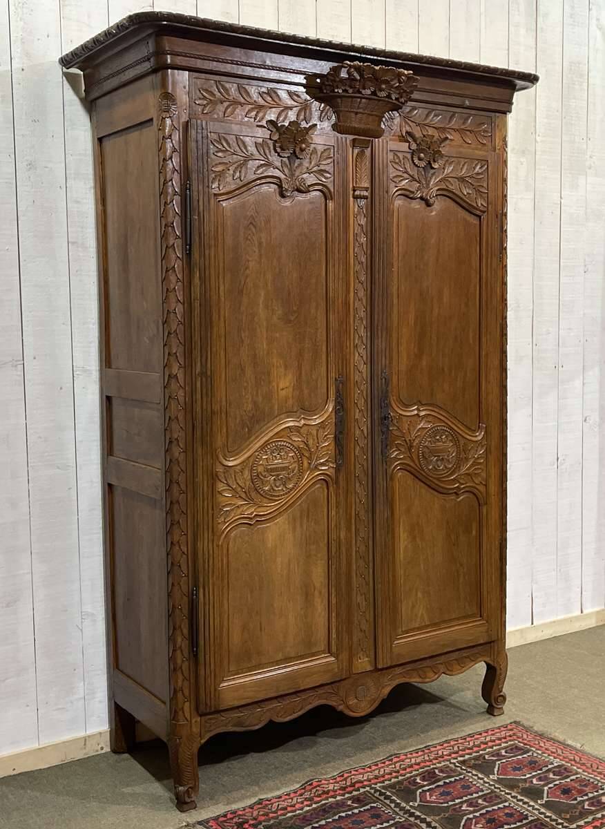 19th century Norman oak wardrobe