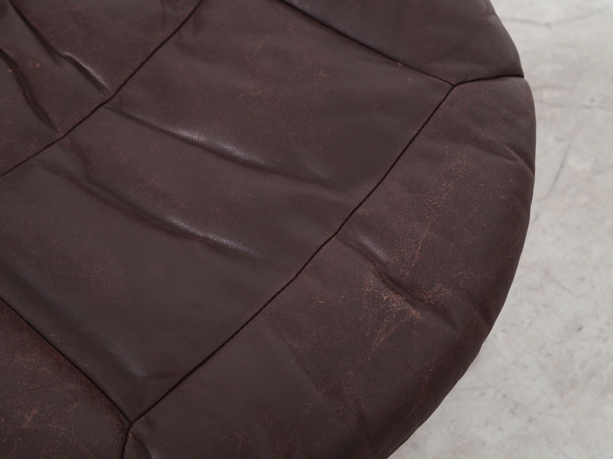 Leather footstool H.W. Klein 1960