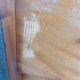 commode aux pieds compas, effet miroir, vintage