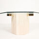 Table basse en travertin 1970s Italie, Artedi