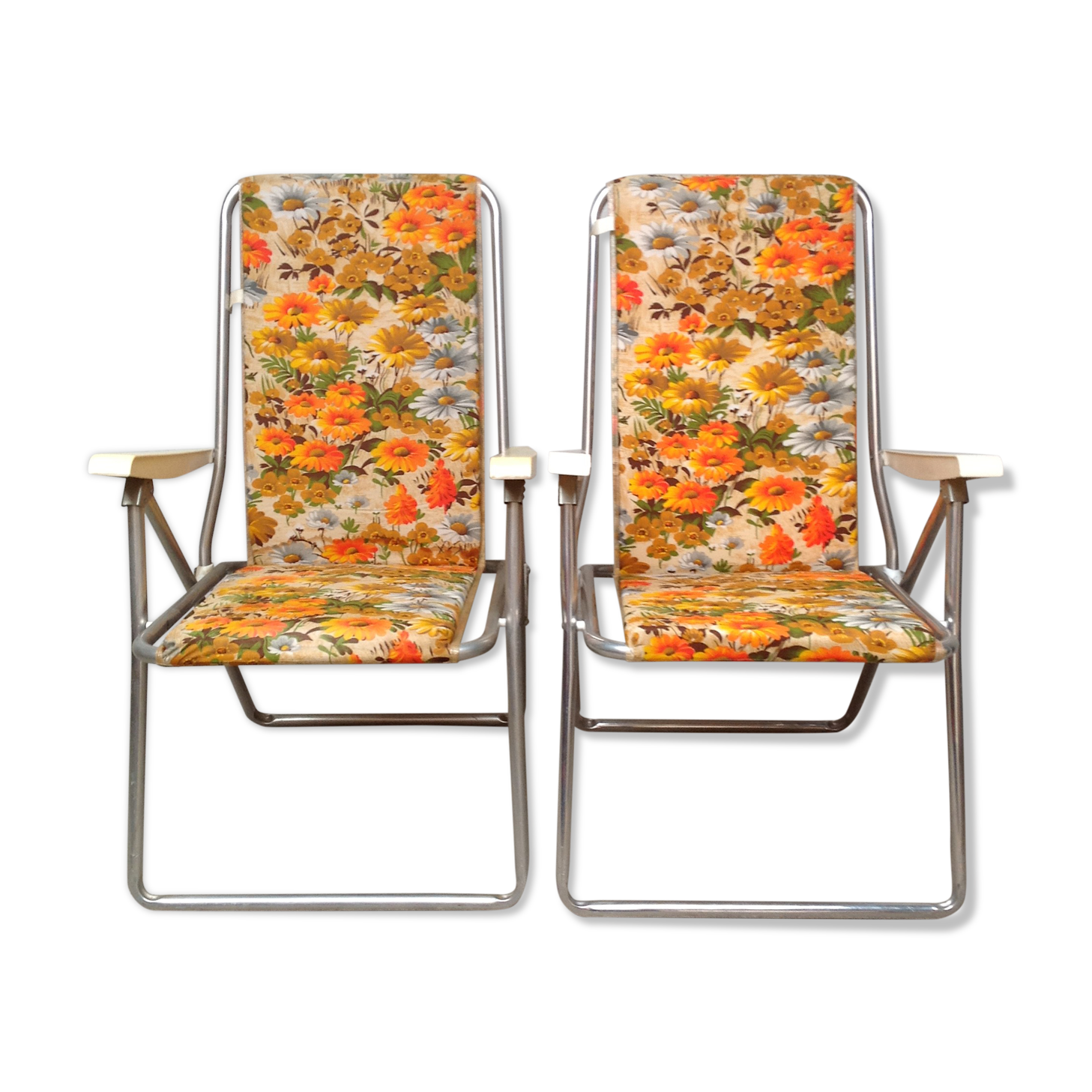 Pair of kettler vintage folding chairs 70's