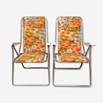 Pair of kettler vintage folding chairs 70's