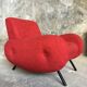 Vintage armchair red fabric - the Redoubt XXI century