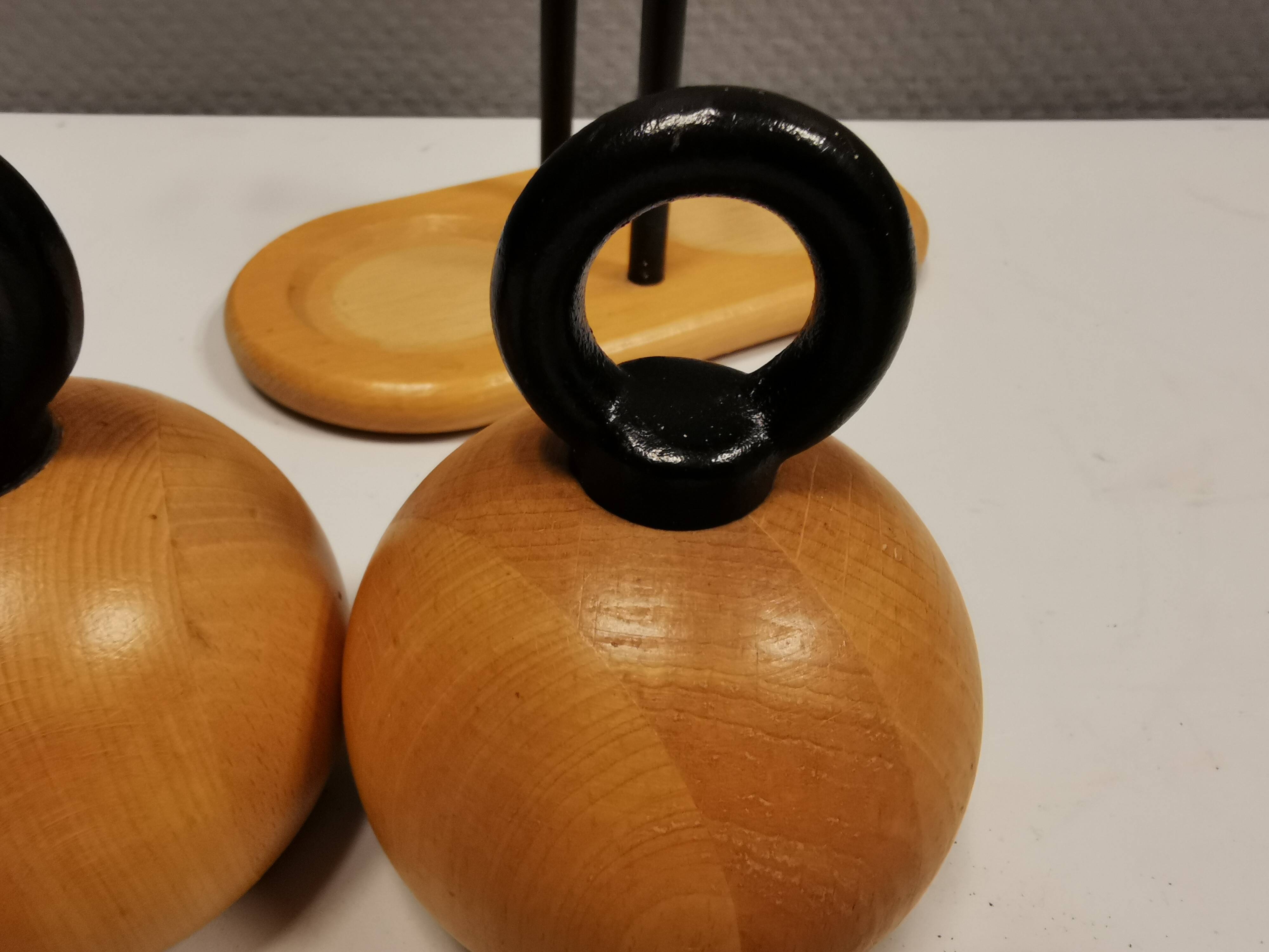 Pepper and salt mills designed by C Jörgensen for Bodum Denmark. late 20th century.