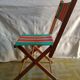 Chaises pliantes de camping vintage