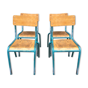 4 chaises industrielle