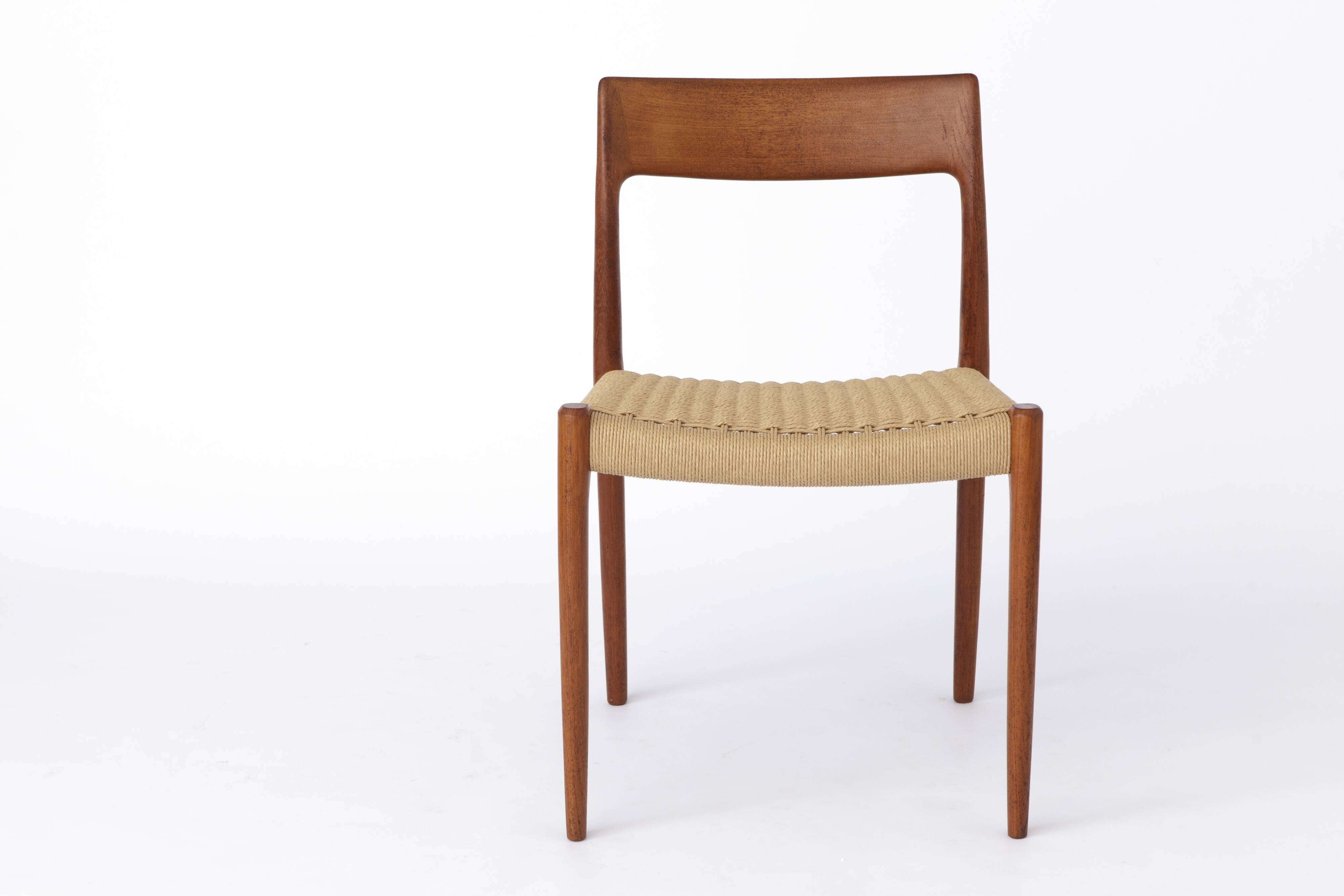 1 of 16 Niels Otto Møller, Model 77 Chair – 1960s Teak & Danish Cord