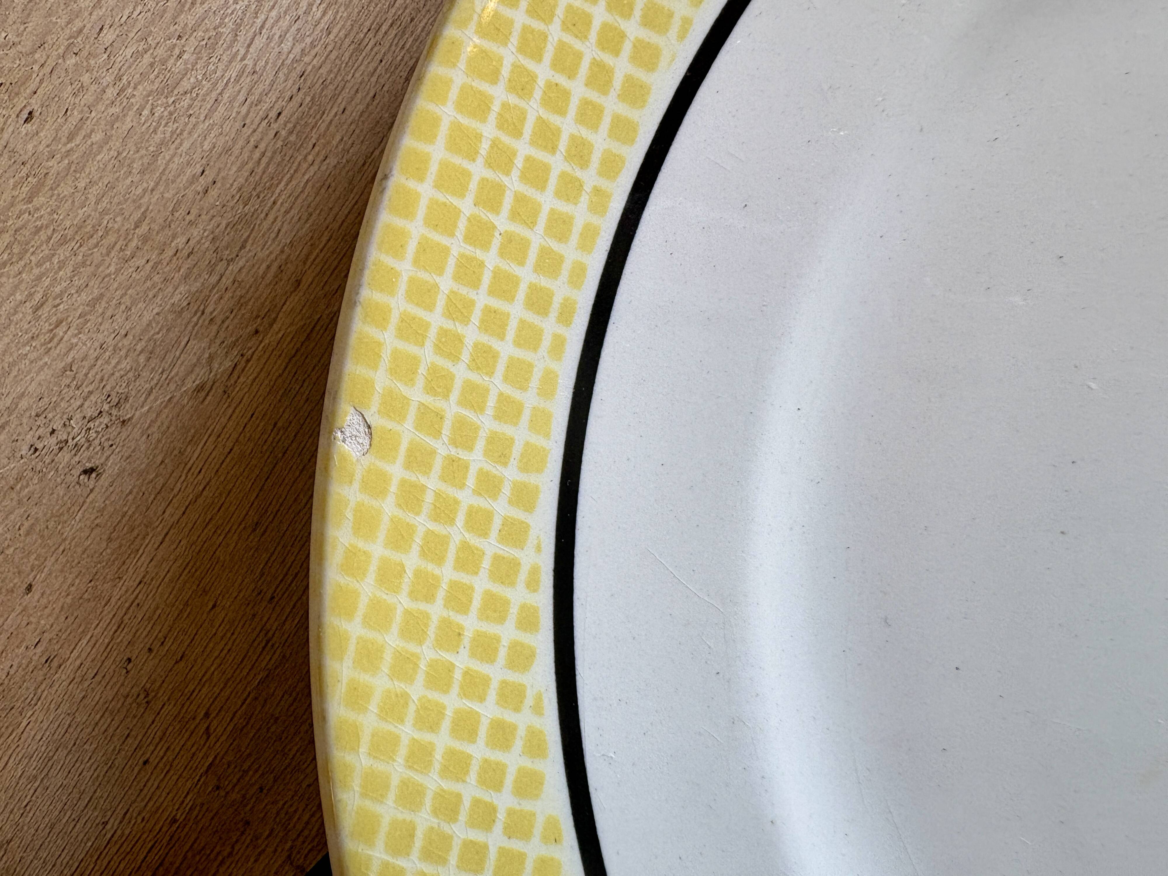 Set of 6 vintage dessert plates, Menton model by Salins