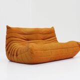 Ligne Roset Togo 2 seater sofa orange by Michel Ducaroy