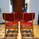 Set of 4 vintage Scandinavian style chairs