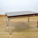 Table basse vintage bois & chrome 1970