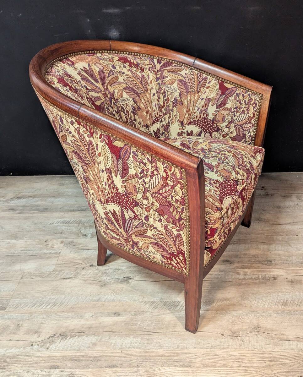 Pair of Art Deco gondola armchairs from the 1930s.