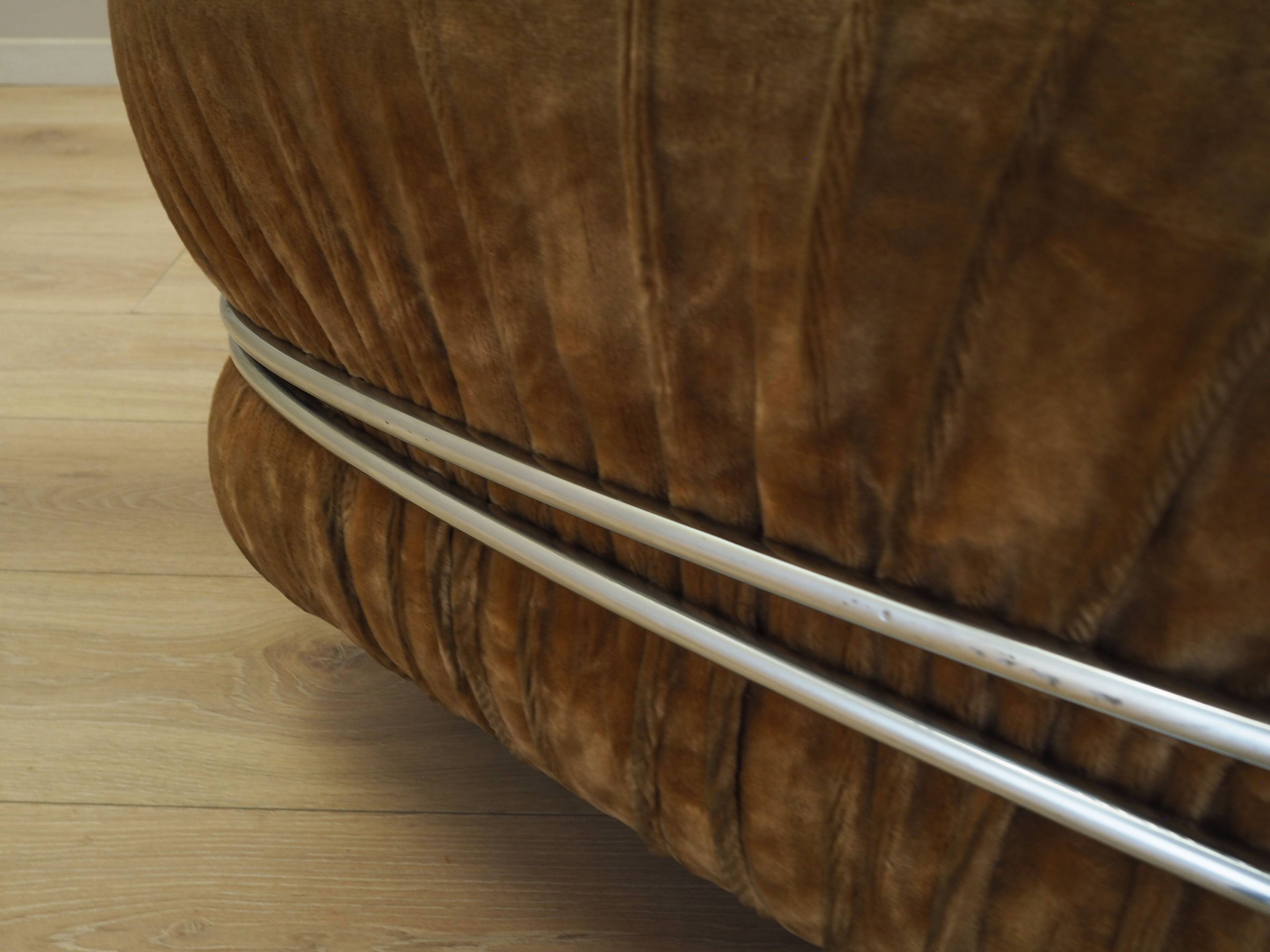 Velour armchair, Italian design, 1970s, production: Italy