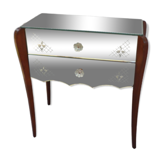Venetian chest of drawers or accent furniture with vintage stylized mirrors