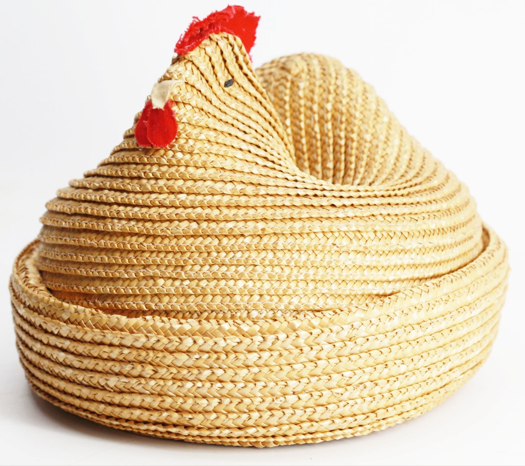 Old wicker chicken basket