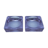 Pair of crystal ashtray