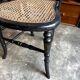 Napoleon III chair in black wood, mother-of-pearl and caning no. 1
