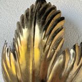 70s gold flower wall light