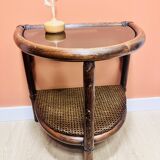 Side table / end table in rattan and caning