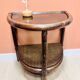 Side table / end table in rattan and cane.