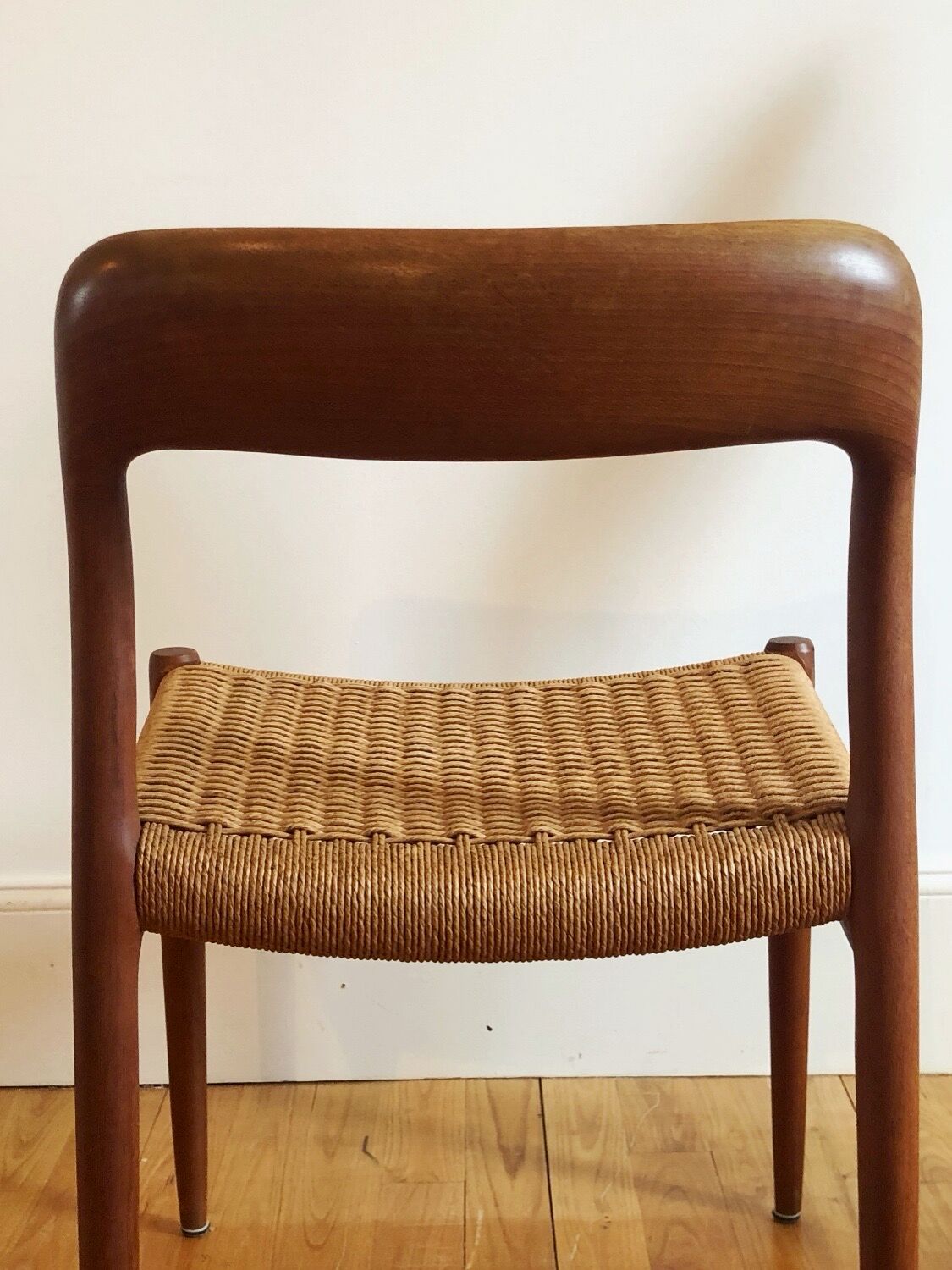 Model chair 75 in teak and rope by Niels Otto Moller
