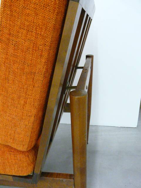 vintage orange armchairs