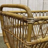 1960s rattan baby bed