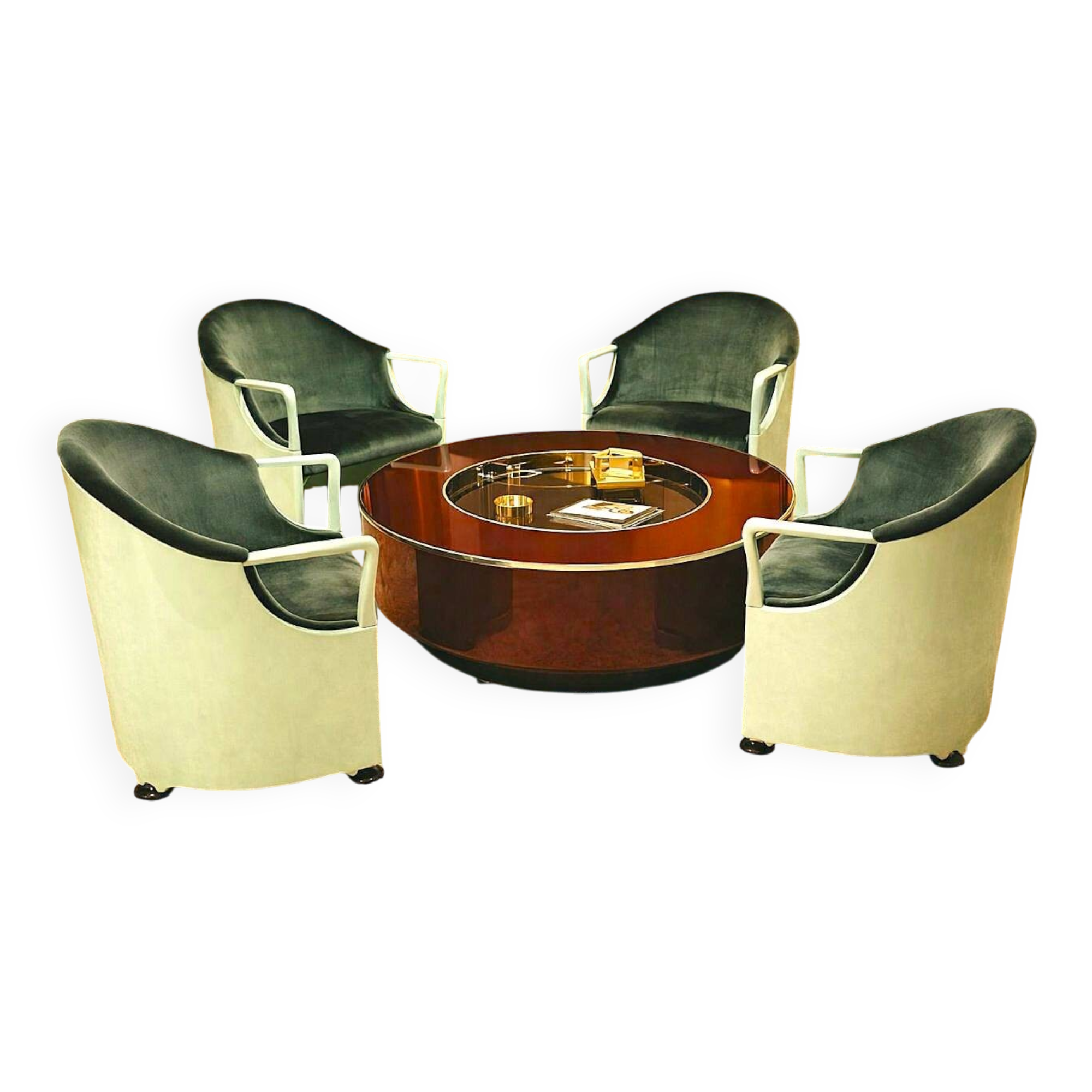 Quatre fauteuils marqués Tronetto par Luigi Origlia