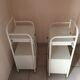 Pair of hospital bedside tables