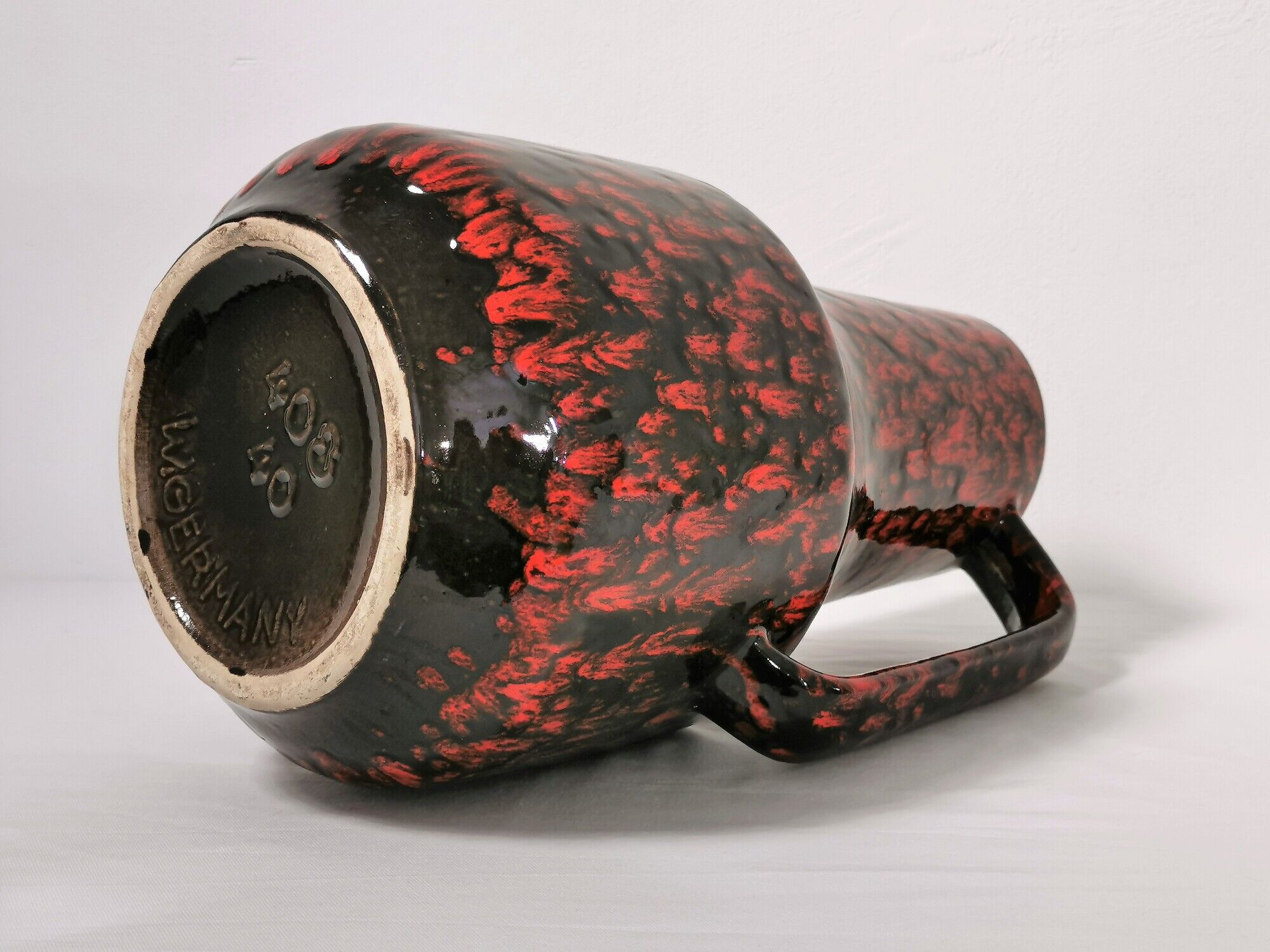 Ceramic drip glaze vase by Scheurich West Germany, 1960's