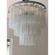 Contemporary opalino murano glass "tronchi" chandelier