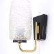 Pair of gold and black metal sconces, 50s
