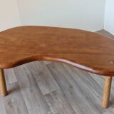 Vintage "bean" coffee table in solid wood, 1960